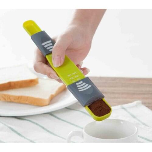 Measure cup Double End Eight Stalls Adjustable Scale Measuring Spoons Metering Spoon baking tool Kitchen accessories