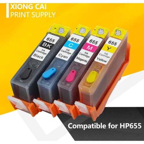 Compatible for hp 655 for hp655 refillable ink cartridge for hp deskjet 3525 5525 4615 4625 4525 6520 6525 6625 printer