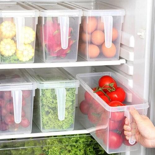 Kitchen Transparent Storage Box Plastic Storage Grain Beans Bin Kitchen Food Container Home Organizer Accessories Refrigerator