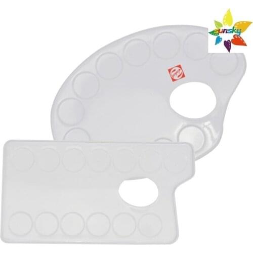 Royal Talens Metal Paint Palette Mixing Dish Paint Tray With Thumb Hole Rectangular/Oval,Suitable for water soluble paints