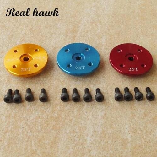 50pcs CNC metal servo arm futaba jr hitec disc arm 23T/24T/25T disc type servo arm for rc aircraft boat car helicopter