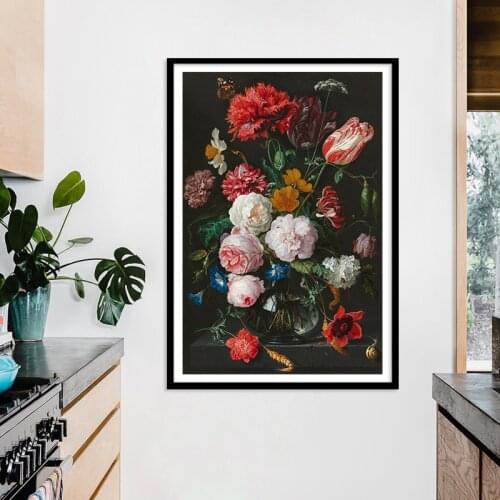 Nordic Valentines Day Classic Roses Canvas Painting Posters and Prints Wall Art Pictures for Living Room Cuadros Home Decor