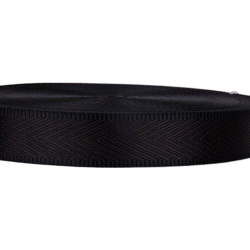 New design herringbone nylon webbing twill black/coffee color 1.5 inch for sale