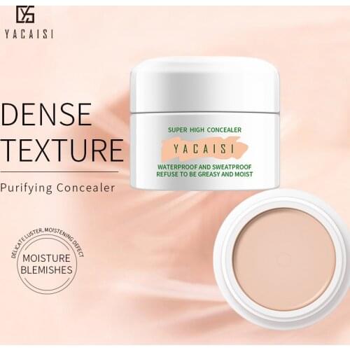 YACAISI Full Coverage Concealer Cream Soft Smooth Makeup Base Face Corrector Creams Skin Brighten Foundation Cosmetics Creams