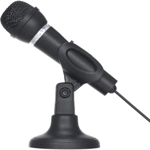 USB Desktop Computer Microphone Sound Card Karaoke Recording Game Live Switch Wired Microphone Capacitance