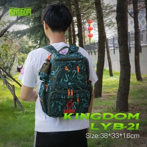 Kingdom 2021 New Waterproof Fishing Bag Outdoor Sports Large Capacity Backpack Multifunctional Bag Water resisting Storage Bag