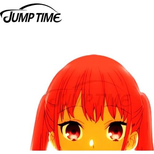 Jump Time 13 x 11.5cm For Remi Peeker Cute Girl Car Stickers and Decals Fashion Occlusion Scratch Waterproof 3D JDM Accessories