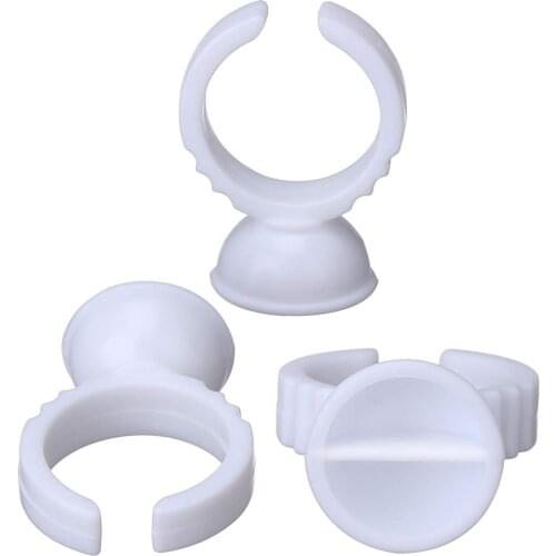 Factory price for disposable eyelash extension glue ring 100pcs/pack eyelash extension tools