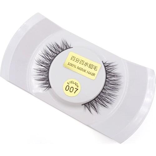 1 Pair Professional False Eyelashes 100% Mink Hair Handmade Crisscross Eyelashes Beauty Cosmetic Tools Makeup Essential