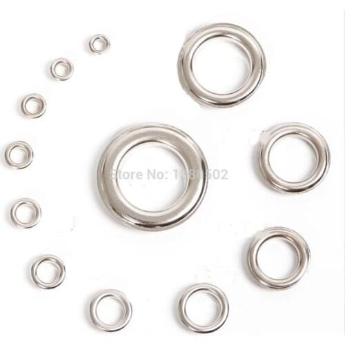 100pcs/lot inner diameter 3/4/5/6/8/11/12/14/22mm metal Grommet Eyelets round for belt bag scrapbooking fabric accessories