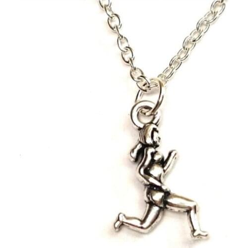 12pcs/lot Runner necklace Runner Charm pendant Runner Jewelry Girl Running Mom,Marathon