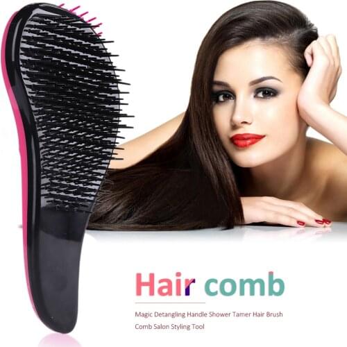 1pcs Hot Handle Comb Anti static Massage Hair Brush Detangle Shower Massage Hairbrush Comb Salon Hair Styling Tool