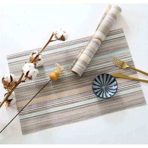 4Pcs/Set European PVC Non-Slip Placemats Waterproof Oil-Proof Kitchen Table Mat Tableware Eco-Friendly Heat-Resistant Place Mats
