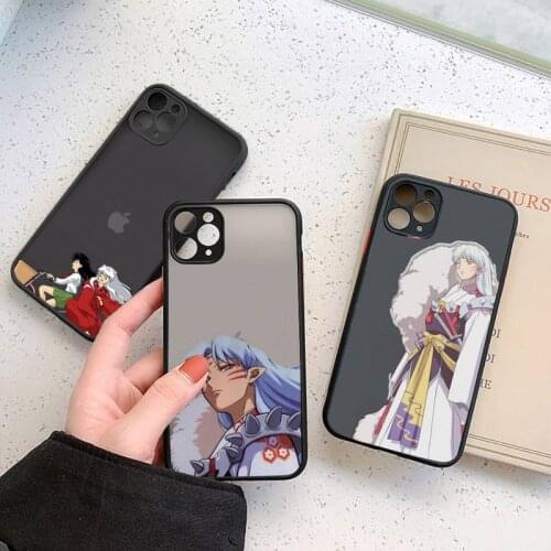 Anime inuyasha Phone Case For iPhone 12 11 Mini Pro XR XS Max 7 8 Plus X Matte transparent cover