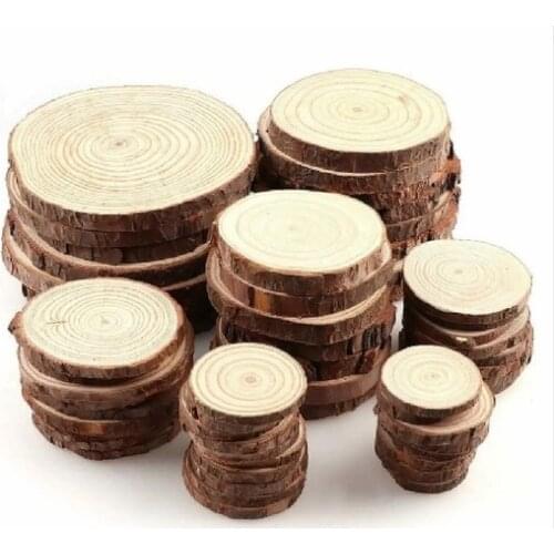 Wood Slices Magnet Adornment Painting 3-5 cm 50Adet paintable decorative objects декоративные предметы под роспись