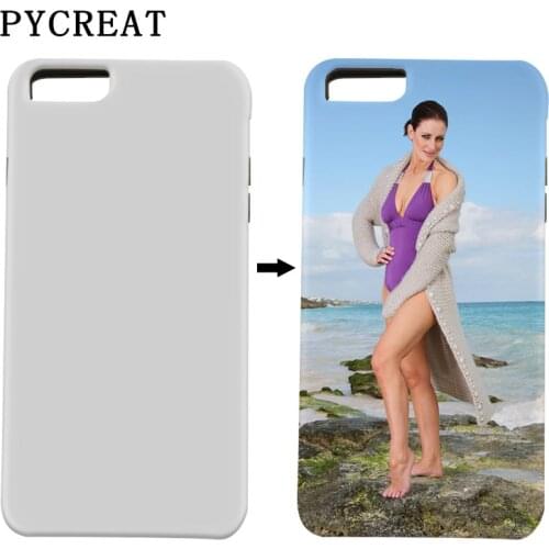 2 in 1 Hybrid Sublimation Case For iPhone 6 Plus Case Rubber TPU+Hard PC 2 in 1 Blank Sublimation Cover For iPhone 6s Plus Coque