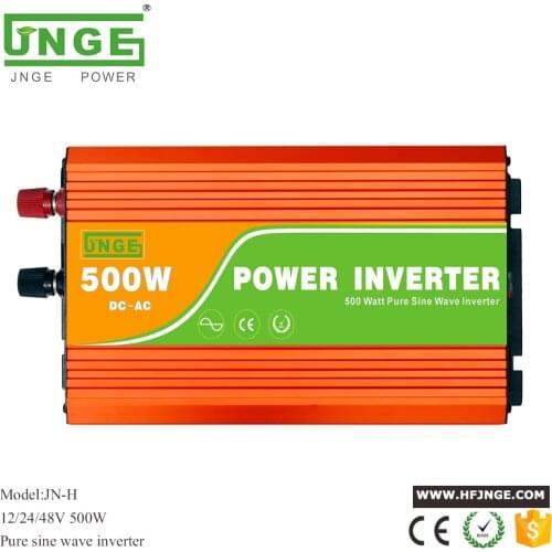 JNGE Power Peak 1000w 500w Power Inverter DC to AC Pure Sine Wave Inverter Solar/Car Power Converter/5V USB/12v to 110v Adaptor