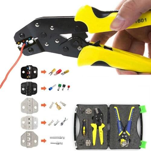 JX-D 5301 Ratchet Crimper Plier Crimping Tool Cable Wire Stripper Kit for Electrical Maintenance Wire Stripper Stripping Tools