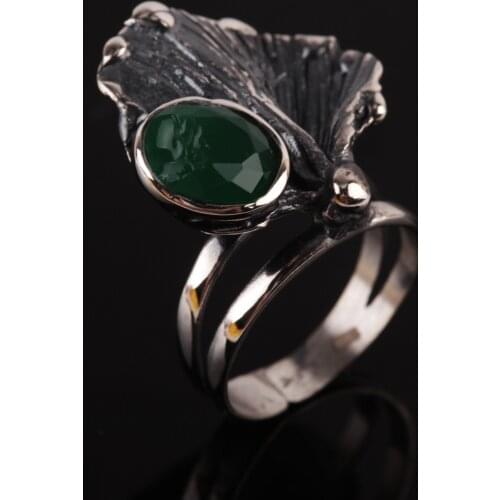 UM US JEWELRY Emerald Cubic Zirconia 925 Sterling Silver Women 'S Ring