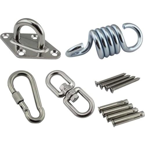 Hammock Hanging Kit Heavy Duty Hardware Hooks for Indoor or Outdoor Hang - Tree or Wall Mount Works with All Hammock Swing