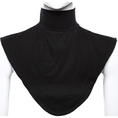 Hot Womens Muslim Modal Fake Collar Hijab Extensions Elastic Neck Cover Turtleneck sy998