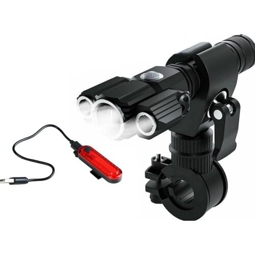 Multifunction LED Light for Bicycle Lamp Cycling Bike Light Aluminum Alloy USB Waterproof Bike Flashlight Front Light