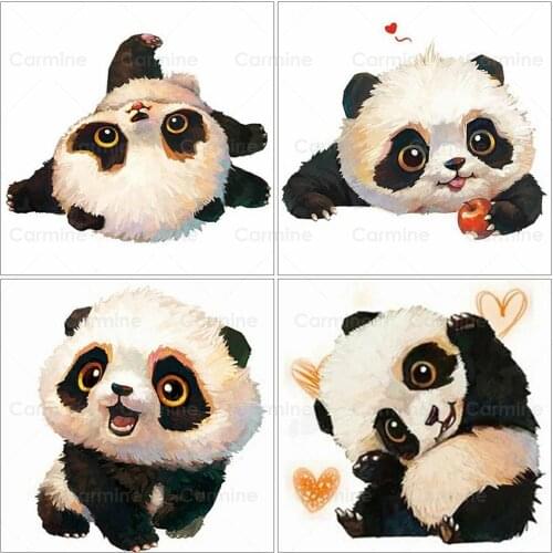 Cartoon Cross Stitch For Home Decor 5D DIY Diamond Paintings Panda Rhinestone Diamond Embroidery Animal Full Round Square Mosaic