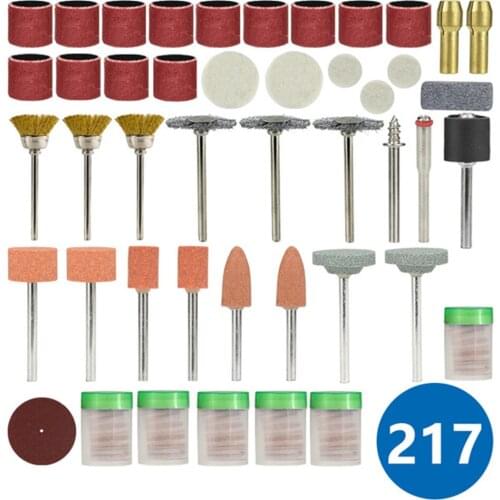Rotary Tool Accessory Set Fits For Dremel Drill 217pcs Sanding Grinding Polishing Tools For Dremel Accessories