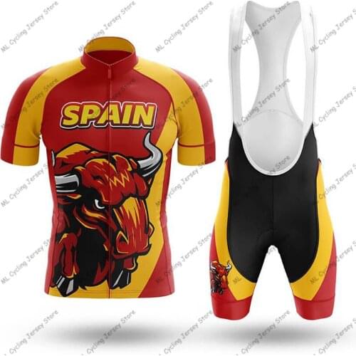 2020 New Spain Cycling Jersey Pro Team Cycling Clothing Summer Short sleeve MTB Cycling Shirts Men Bike Jersey Ropa de Ciclismo