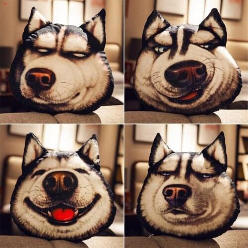 38CM New Husky funny expression pillow pillow stuffed stuffed toy, furniture office good gift