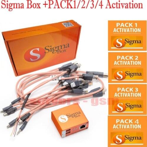 New 100% Original Sigma Box+9 Cables(with PACK 1+PACK2+PACK3+pack4 Activation)new update