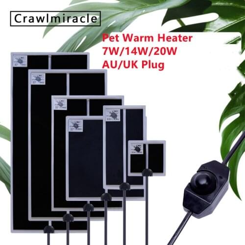 Heating Warm Pad Adjustable Temperature Controller Incubator Mat Tools Terrarium Reptiles Heat Mat 7-20w Climbing Pet