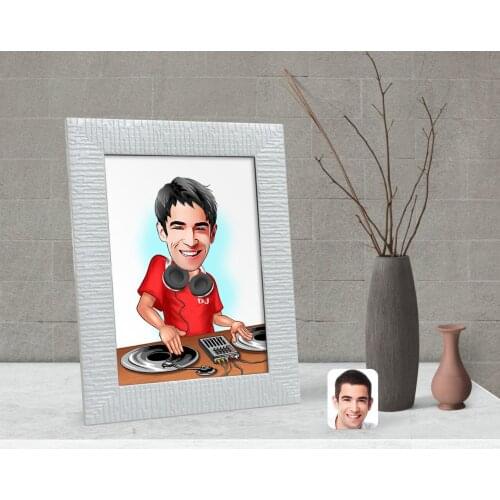 Personalized Men 'S DJ Caricature Of Decorative Çerçeve-1