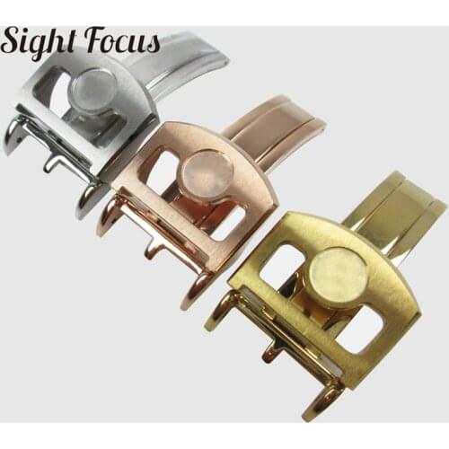 18mm Stainless Steel Watchband Buckle for IWC IWC1 IW323101Chronograph Seven Day Watch Strap Accessories Deployant Folding Clasp