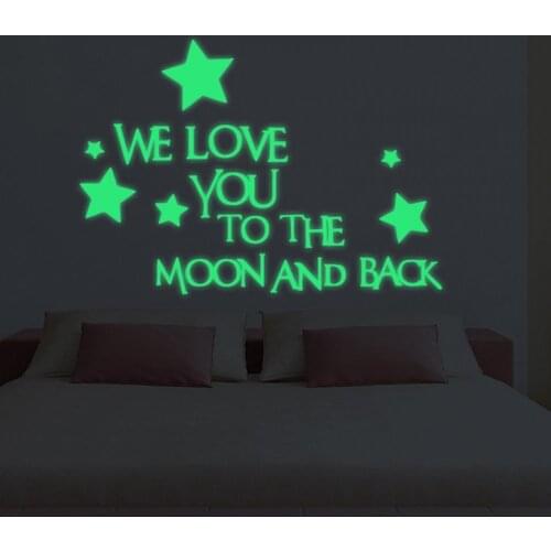 Removable Durable Glow in the Dark Wall Stickers Creative Luminous Wall Stickers Attractive for Bedroom