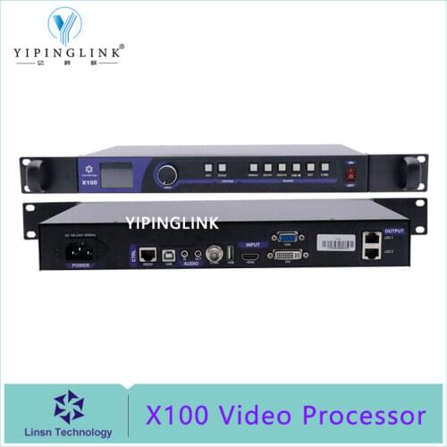 LINSN X100 video processor HDMI DVI VGA CV input 11V-220V AC voltage all in one LED display controller with Linsn sending card