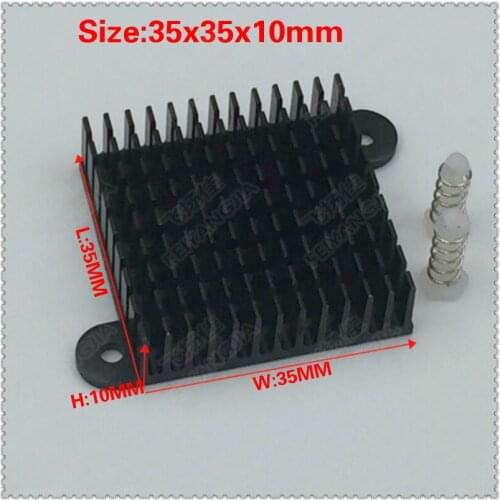 Free shipping) 10pcs 35x35x10mm Computer Cooler Radiator Aluminum Heatsink Heat sink for Electronic Chip Heat dissipation Cooli