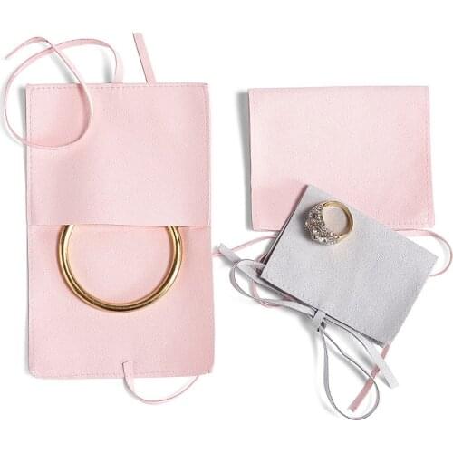 100 bags of microfiber jewellery bag, ring earrings, jewelry packaging bag, storage bag, multi-color, logo customizable