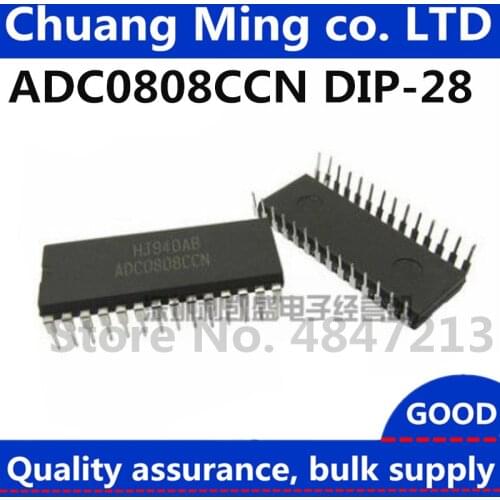 Free Shipping 50pcs/lot ADC0808 ADC0808CCN DIP-28 IC In Stock