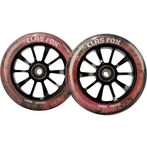 Freeshipping Colorful Aluminium Metal Freestyle Stunt Scooter PU Wheels needs 2 Wheel 110 mm