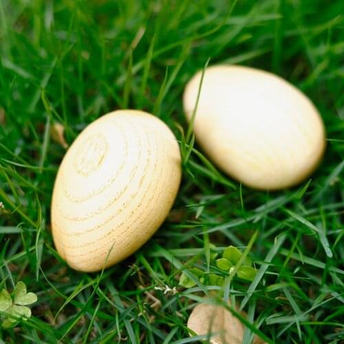 1 Pair Wooden Sand Eggs Kids Color Early Learning Shake Toys Surface Smooth