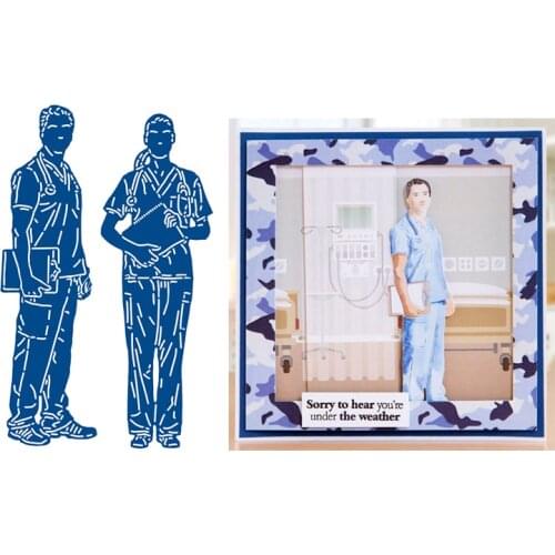 Doctor Nurse Metal Cutting Dies Stencils for DIY Scrapbooking Embossing Photo Album Decoration Paper Card Crafts Die Cut