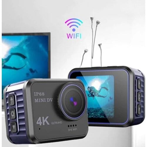 4K Ultra HD Mini Action Camera 10m Waterproof 4k Sports Camera Dash Cam Video Record Camera Action Camera 4K Action Cam With TF