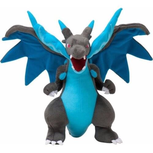10pcs/lot 25cm Charizard X Plush Toys Doll Mega Charizard X Plush Soft Stuffed Animals Toys for Kids Children Gifts With Tag