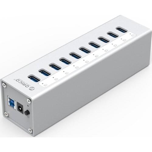 Free shipping ORICO A3H10 aluminum usb3.0 hub computer hub high-speed expansion hub with power