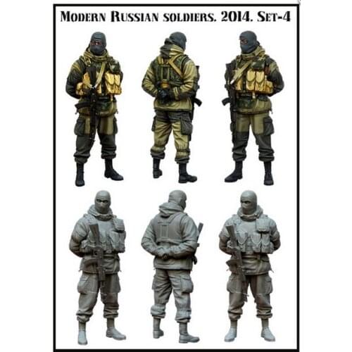 1/35 Scale Modern Russian soldiers in 2014 Figure Resin Model Kit Free Shipping