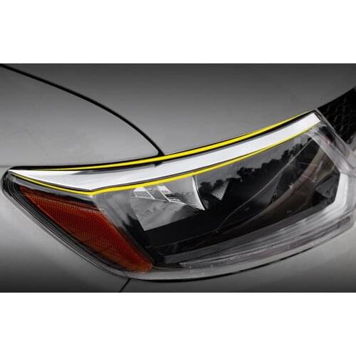 Head Light Eyebrow Cover Chrome Front Lamp Trim FOR Nissan X-Trail Rogue T32 2014 2015 2016 Chromium Style Headlight Accessories