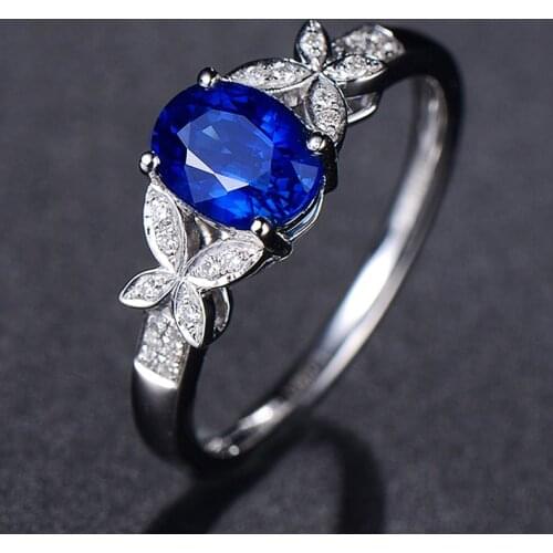 New Fashion Bow Diamond Rings 925 Sterling Silver Natural Created Sapphire Rings For Women Anniversary Wedding Vintage Jewelry