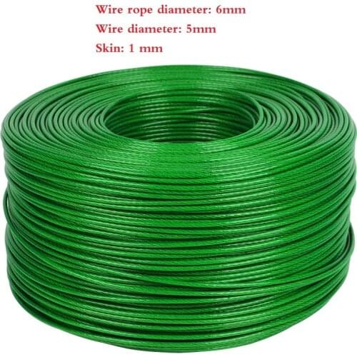 Wire rope/6 mm plastic wrapped grape trellis/greenhouse sunshade net/well drilling/special airing clothes/quilt/steel wire