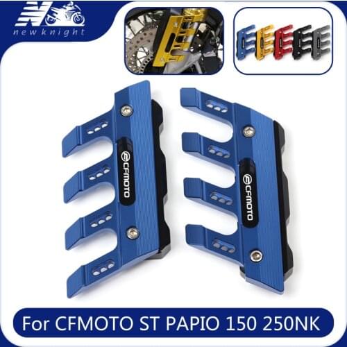 With Logo For CFMOTO ST PAPIO 150NK 250NK Motorcycle CNC Aluminum mudguard side protection block front fender anti-fall slider